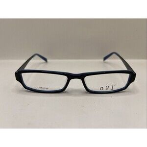 OGI Eyeglasses Titanium 5016 1007 Designer Demo Lens Blue 51-17-140